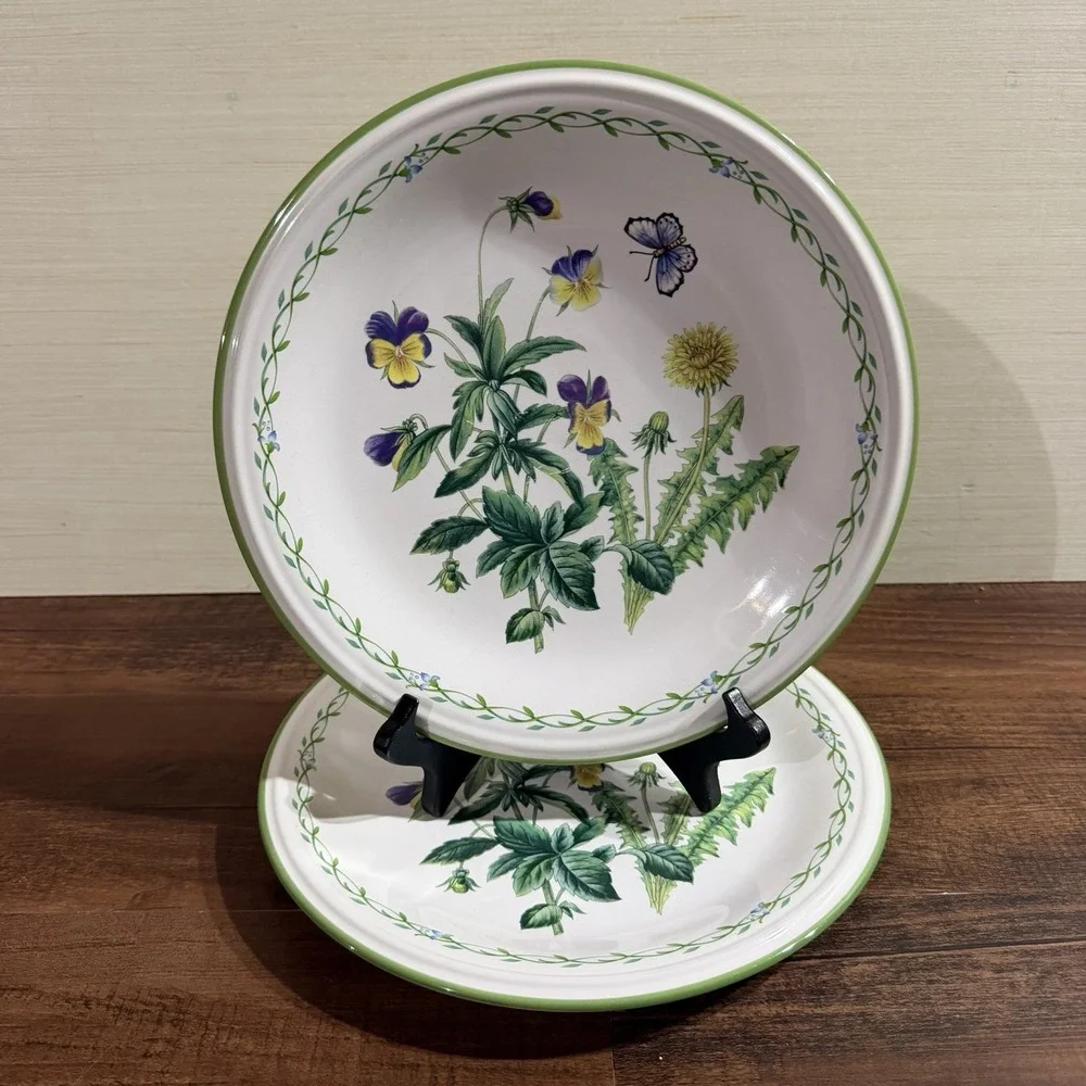 2 Studio Nova GARDEN BLOOM Y2372 Dinner Plates 10.5